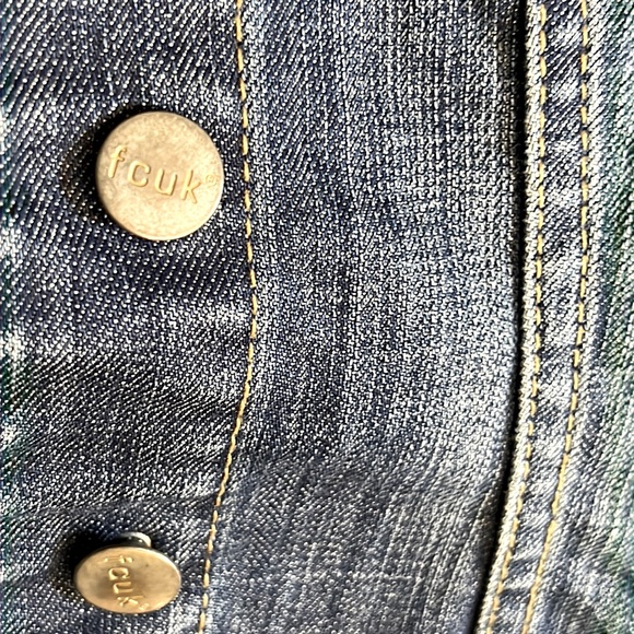 Fcuk blue Jean jacket Size 0 - Picture 6 of 9